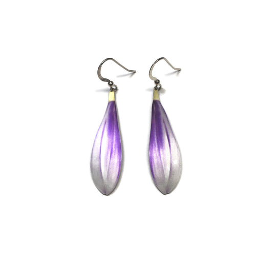 Agapanthus flower bud earrings by Photofinish Jewellery