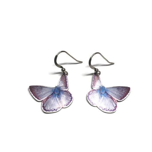 Chalk Hill Blue butterfly earrings by Photofinish Jewellery