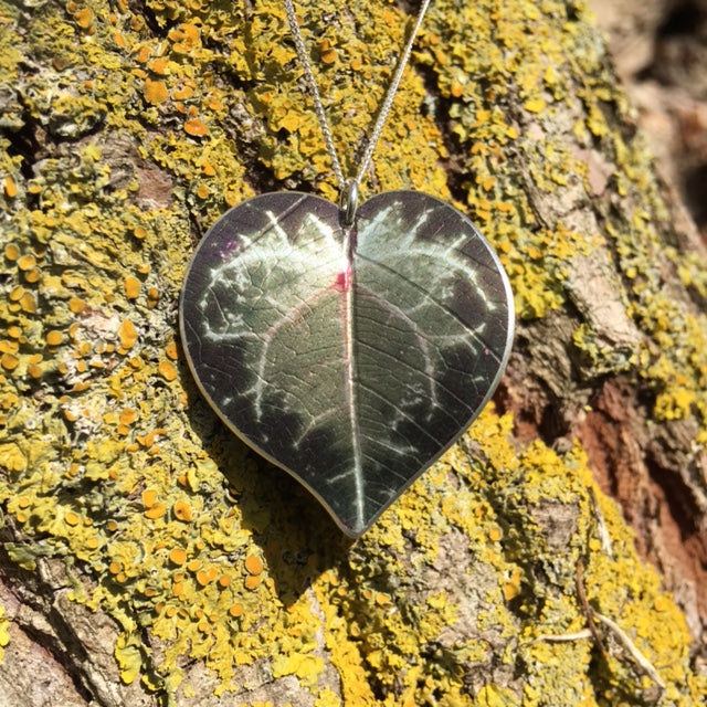 Cyclamen leaf necklace by Photofinish Jewellery