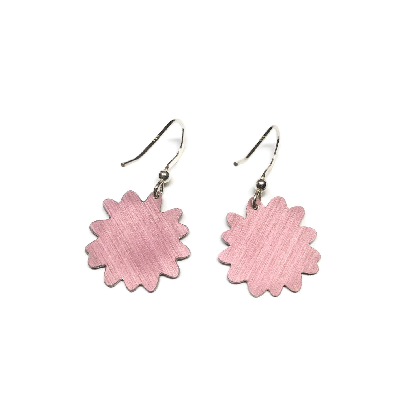 Back of Gazania flower earrings by Photofinish Jewellery