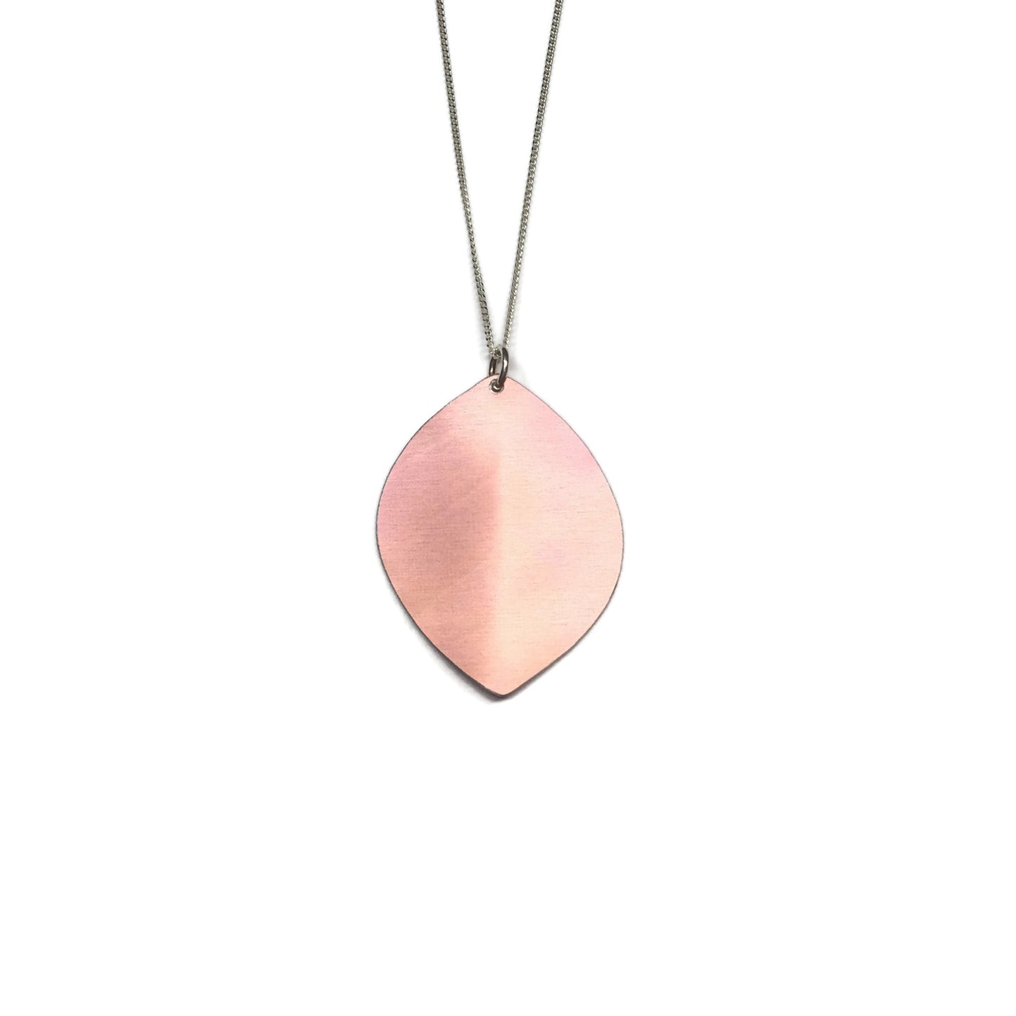 Back of leaf miner Beech leaf necklace by Photofinish Jewellery