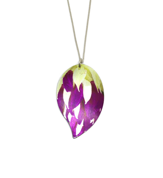 Rhododendron flower bud necklace by Photofinish Jewellery