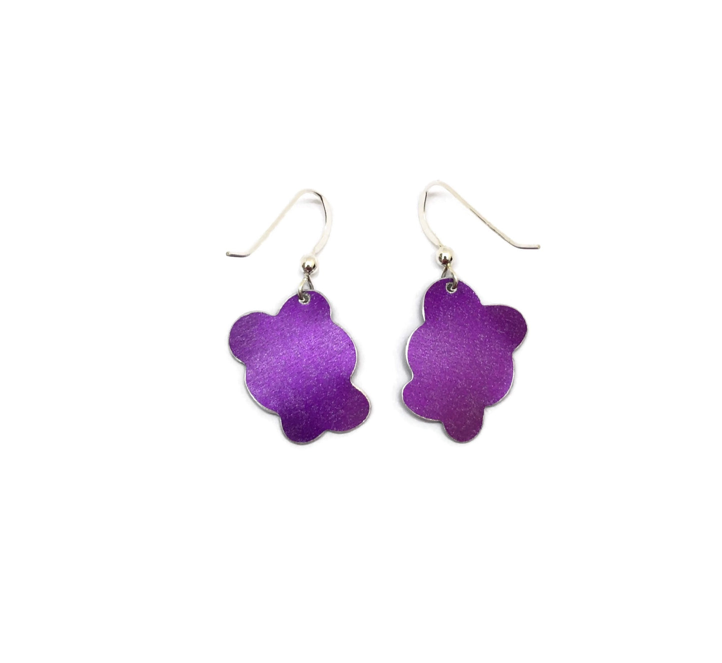 Back of Viola flower earrings by Photofinish Jewellery