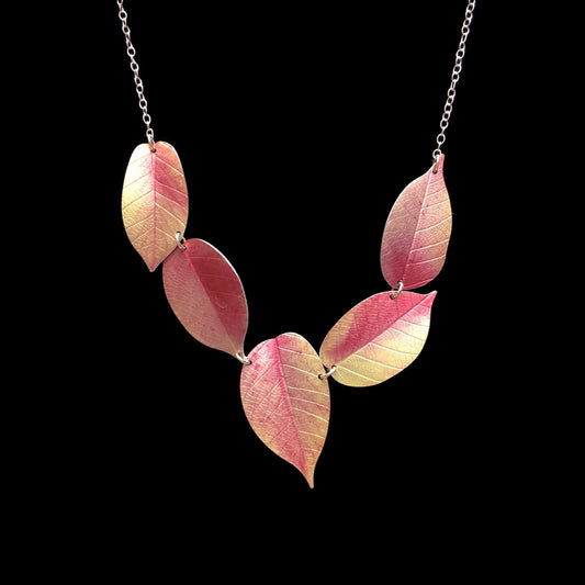 Asymmetric pink Cherry necklace by Photofinish Jewellery