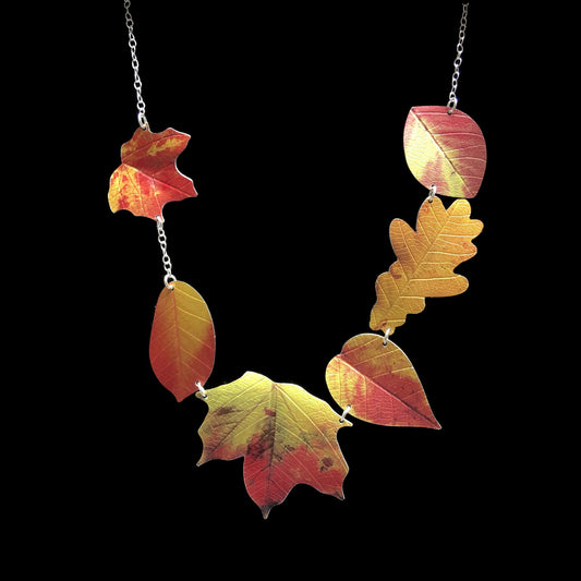 Autumn Walk leaf necklace by Photofinish Jewellery