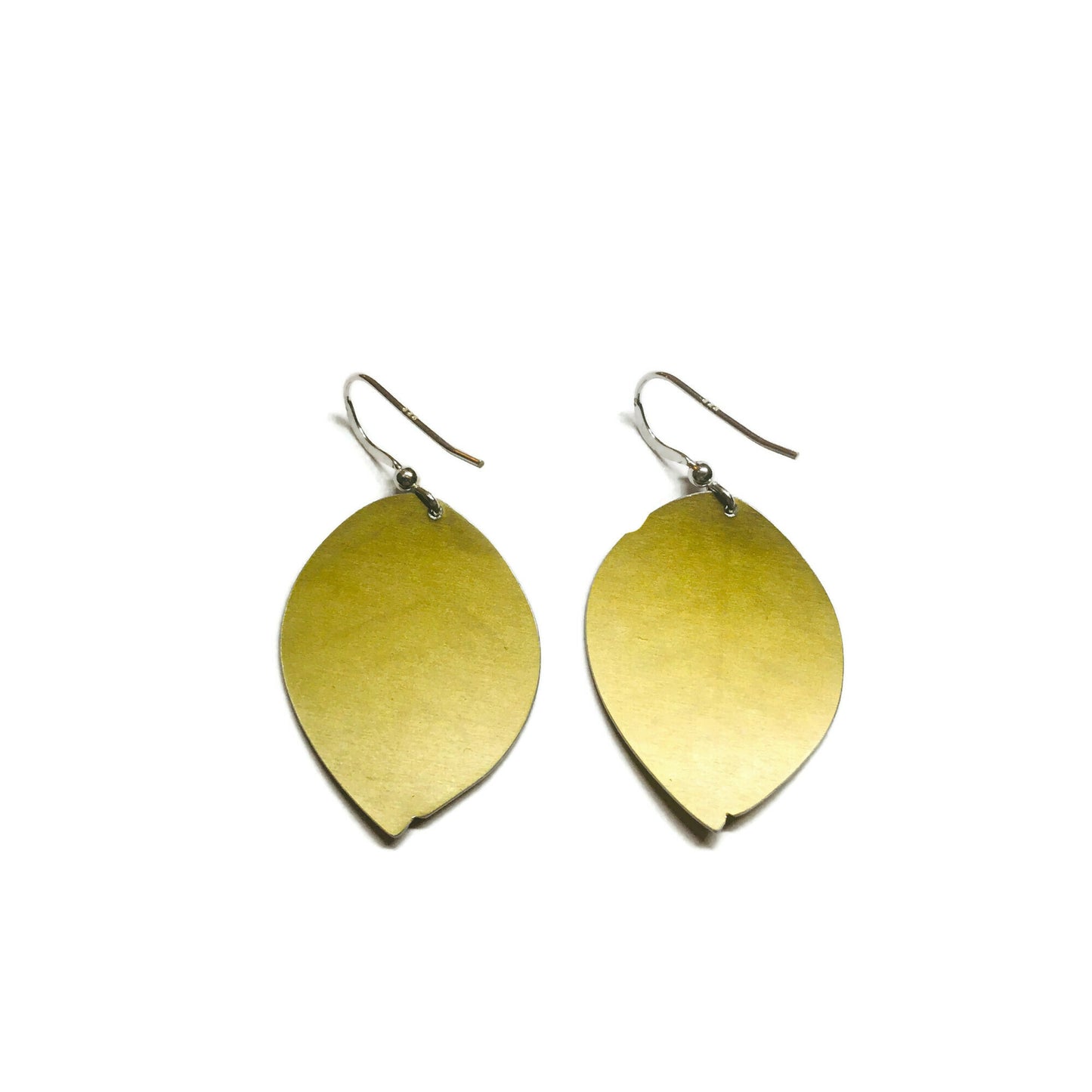 Back of Beech leaf earrings by Photofinish Jewellery