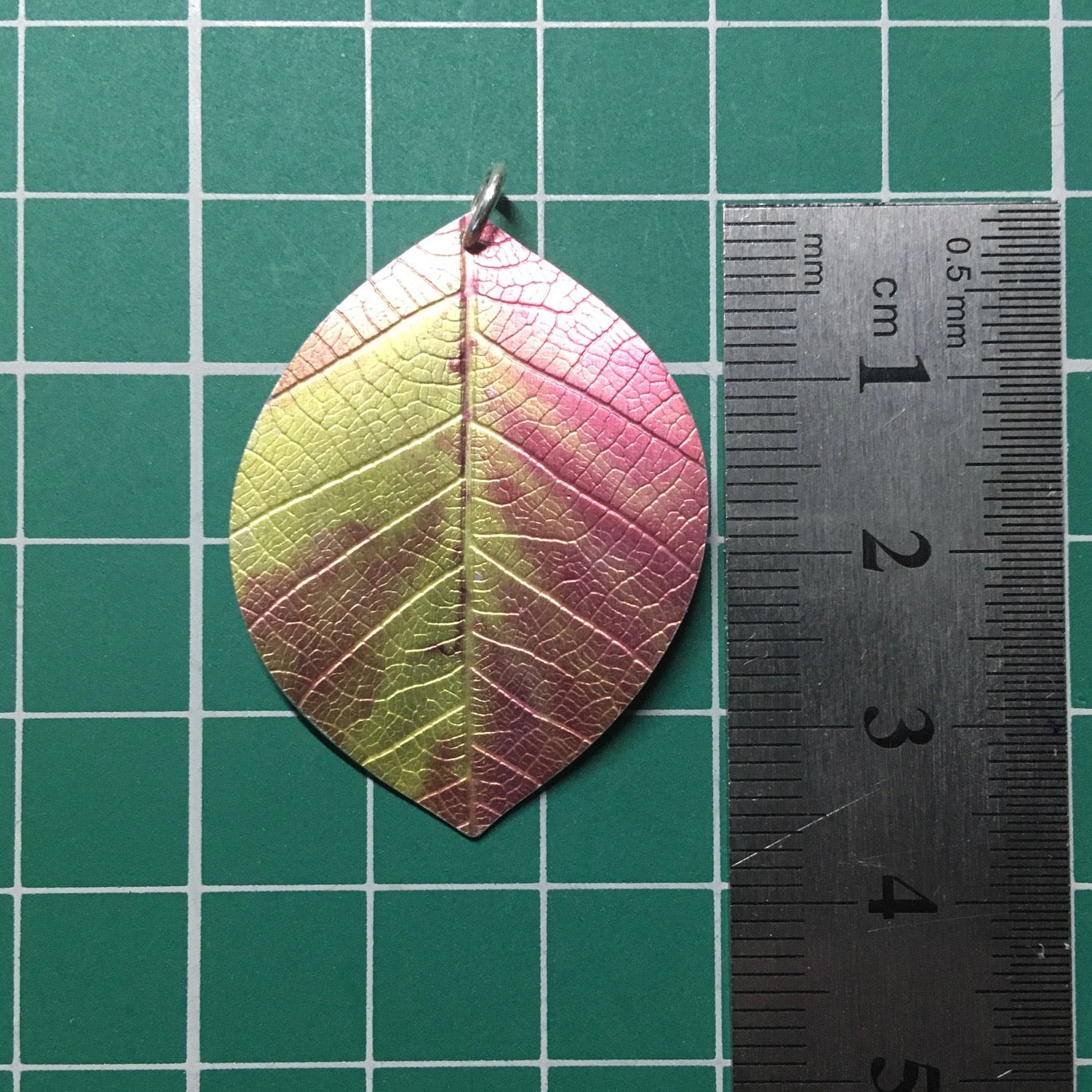 size of beech leaf necklace