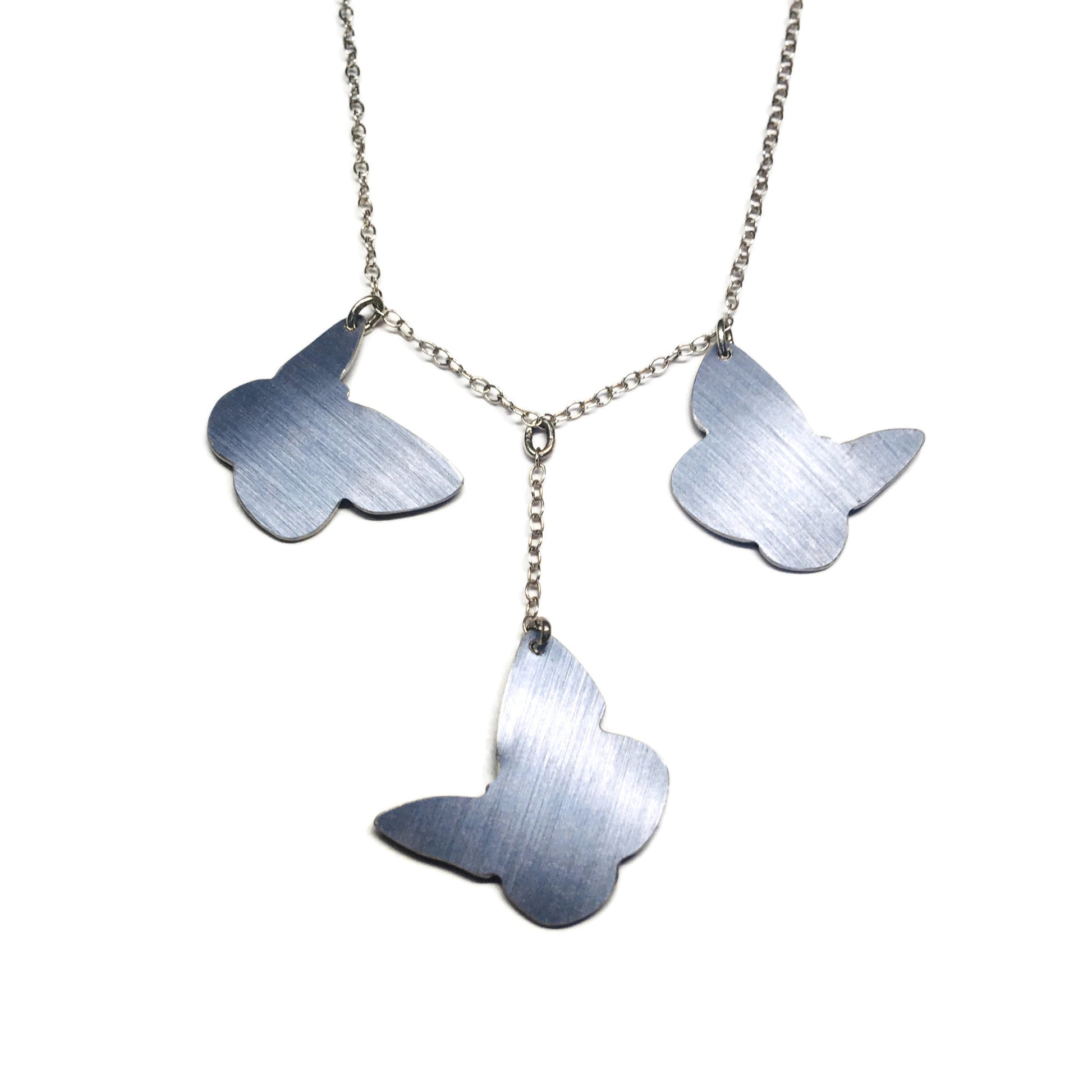 Back of Chalk Hill Blue Kaleidoscope butterfly necklace by Photofinish Jewellery