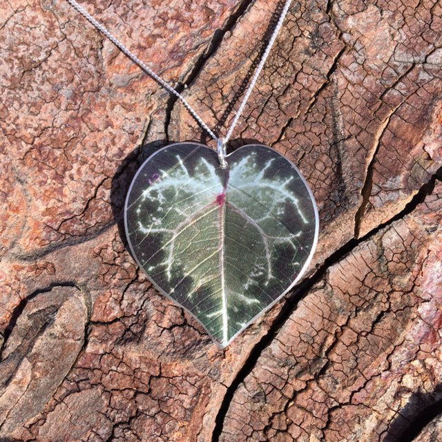 Cyclamen leaf necklace by Photofinish Jewellery