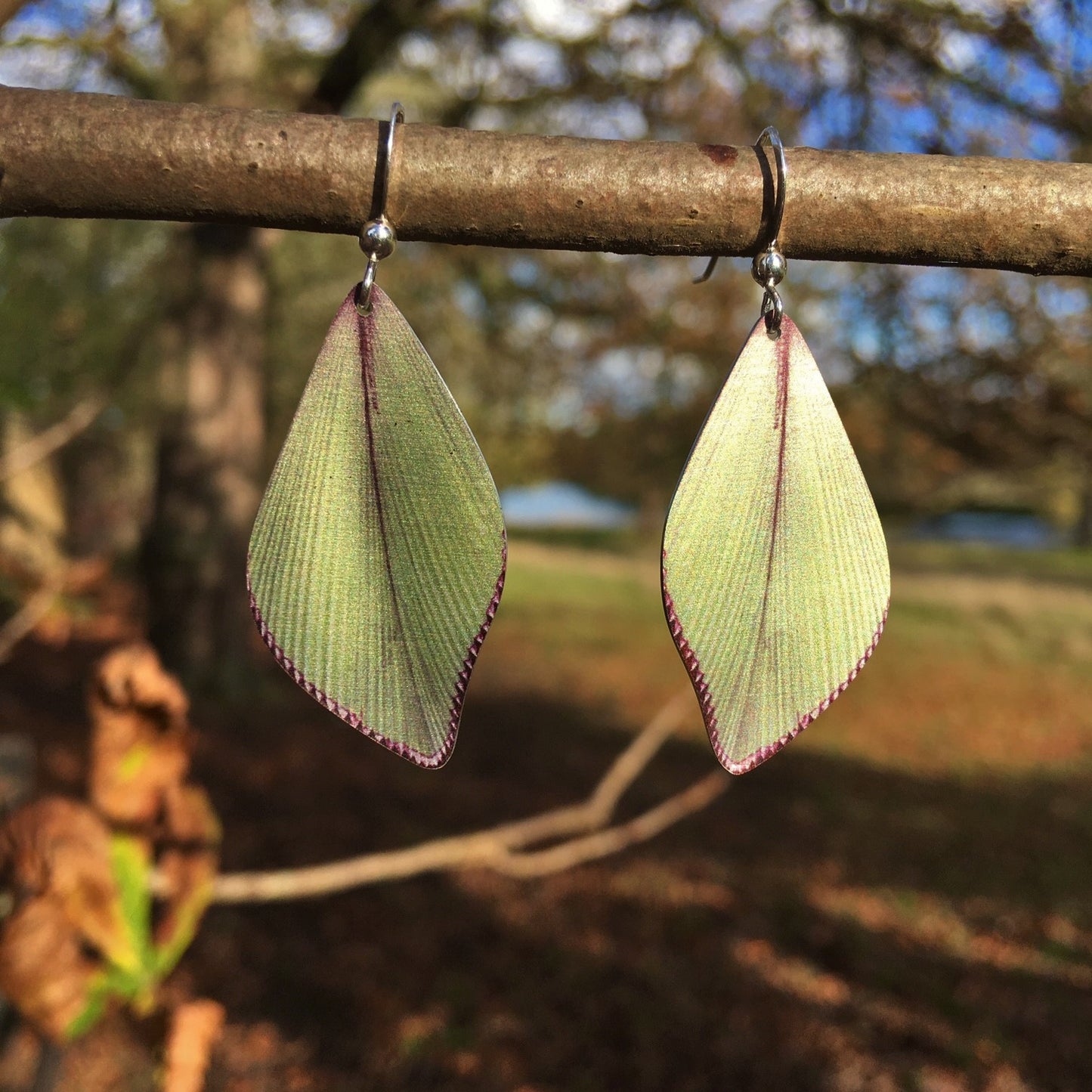 Diamond Palm leaf earrings by Photofinish Jewellery