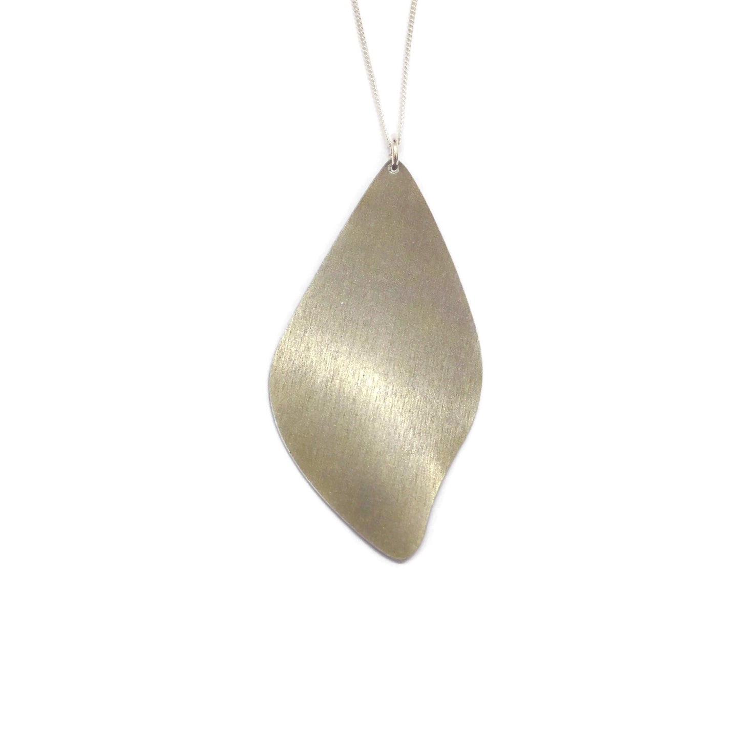 Back of Diamond Palm leaf necklace by Photofinish Jewellery