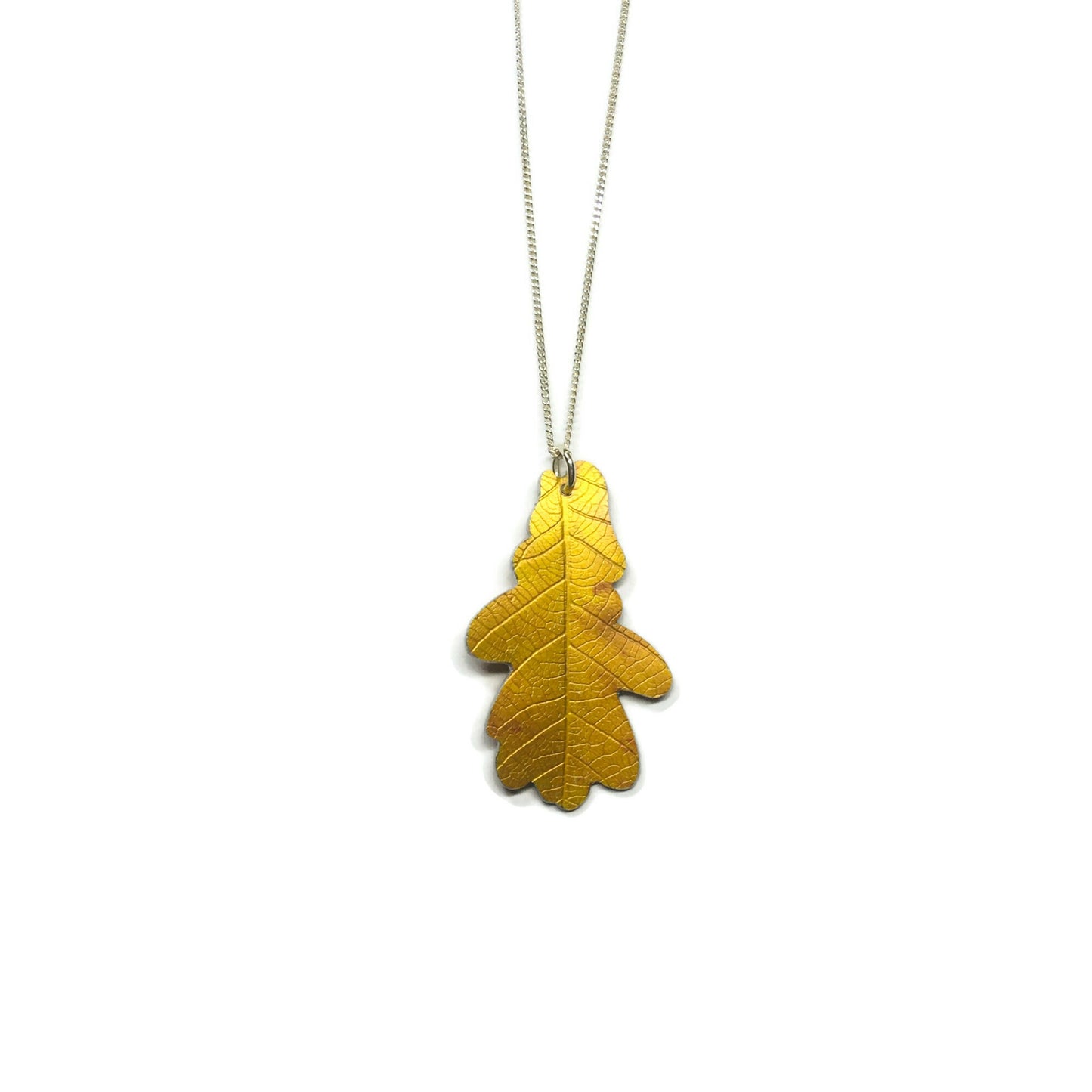 Golden Oak leaf necklace