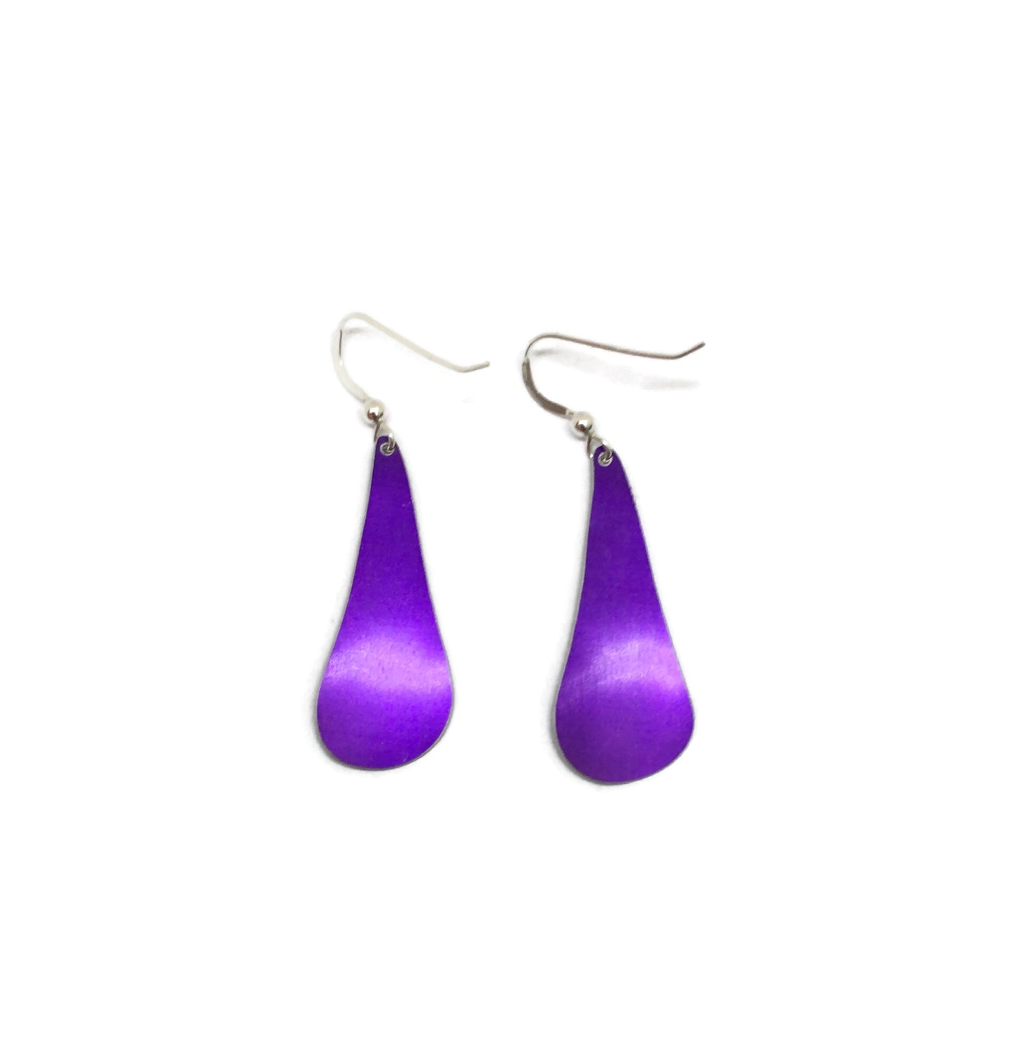 Back of Lupin purple flower earrings by Photofinish Jewellery