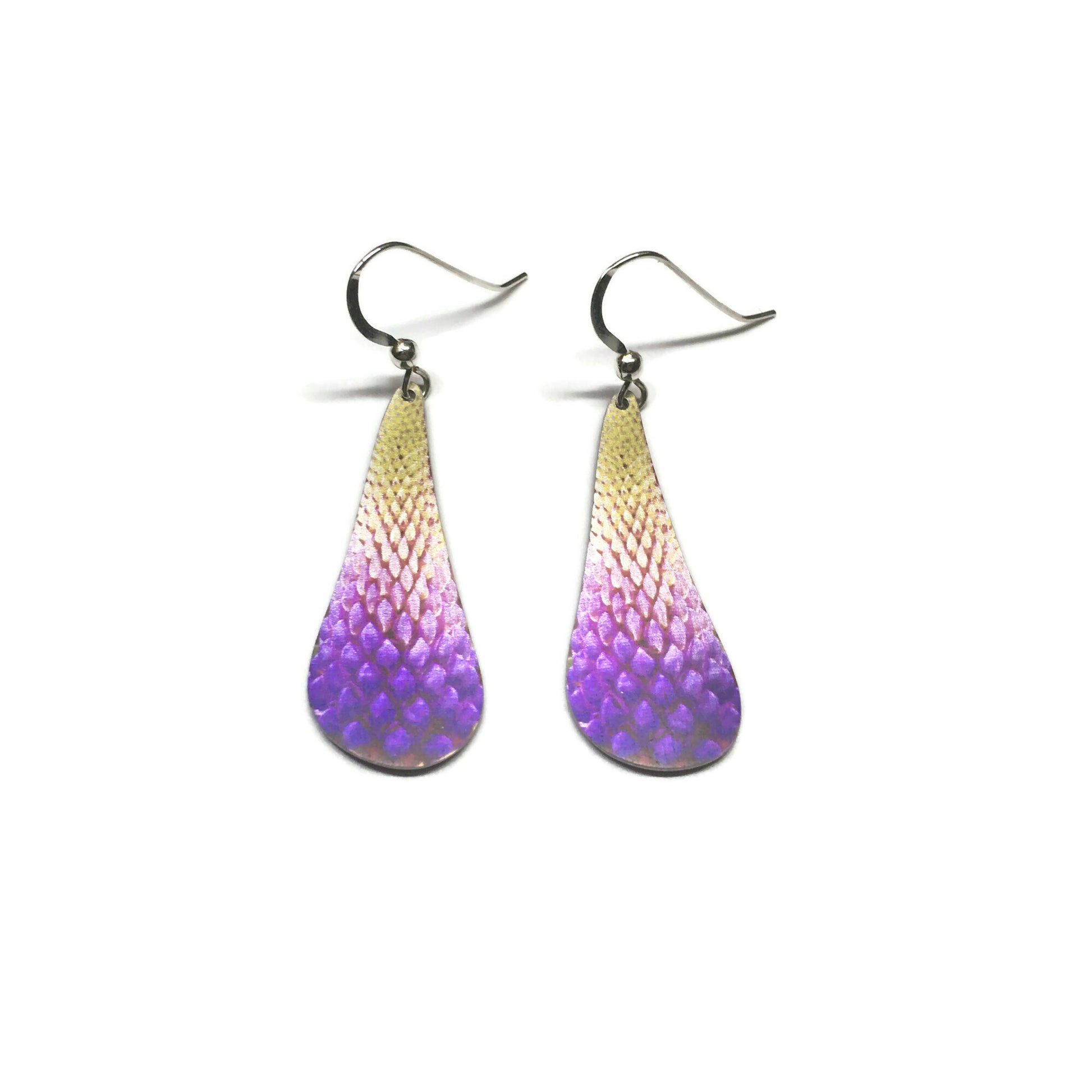 Lupin purple flower earrings by Photofinish Jewellery