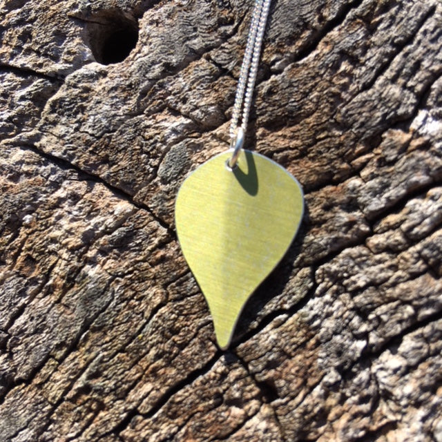 Back of Silver Birch leaf necklace by Photofinish Jewellery