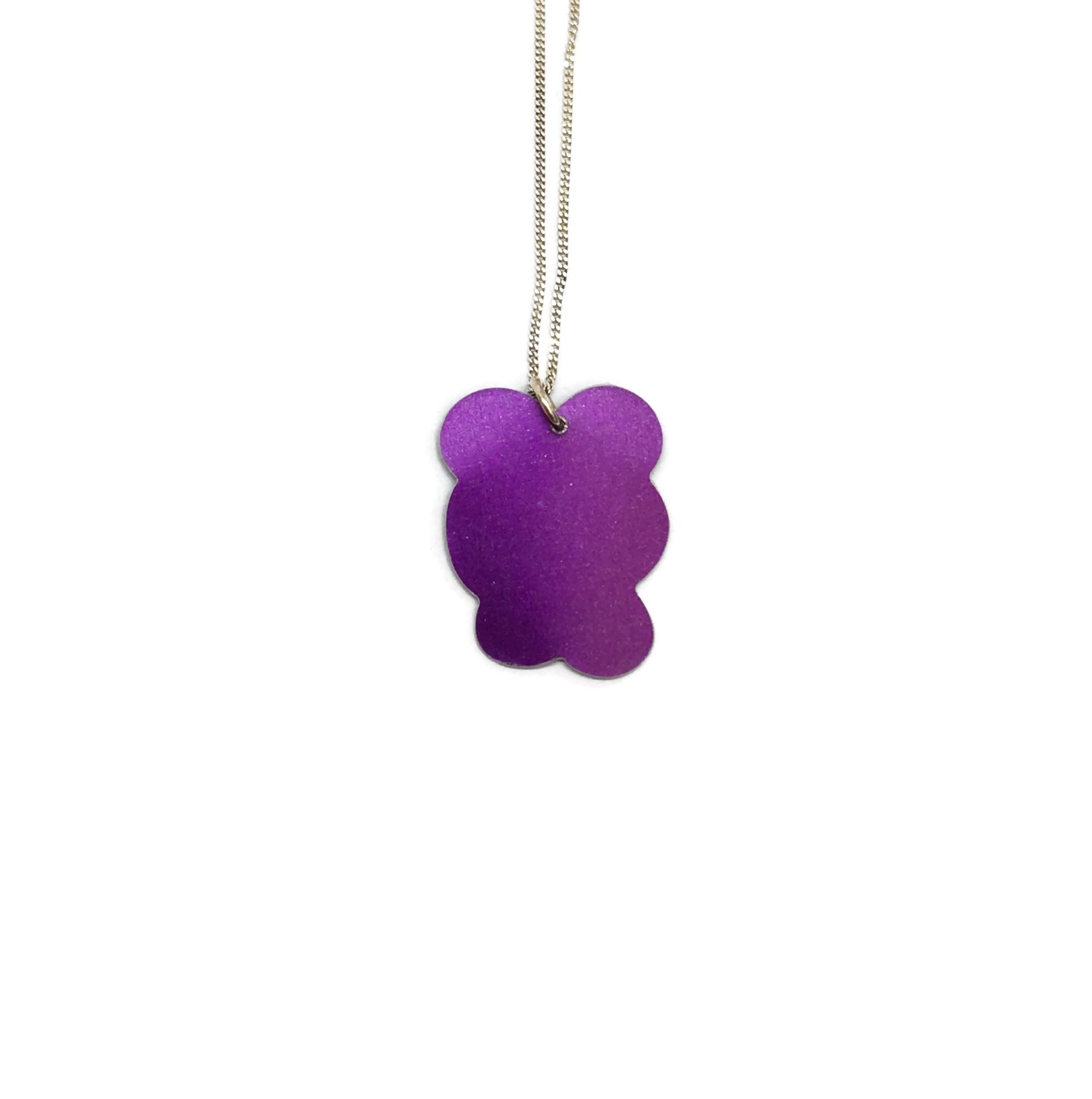Back of Viola flower necklace by Photofinish Jewellery
