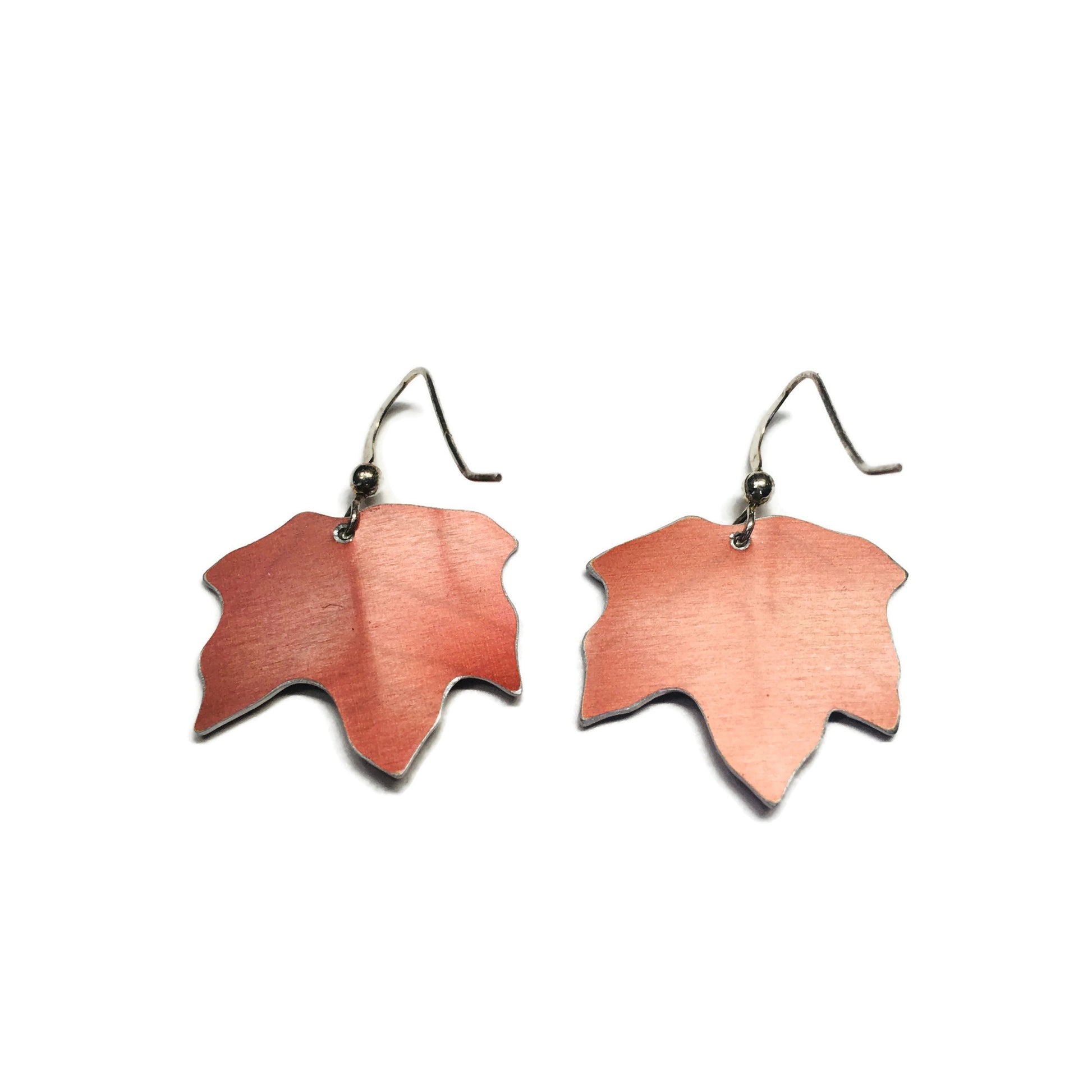 Back of Winkworth Maple leaf earrings by Photofinish Jewellery